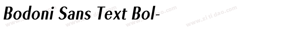 Bodoni Sans Text Bol字体转换